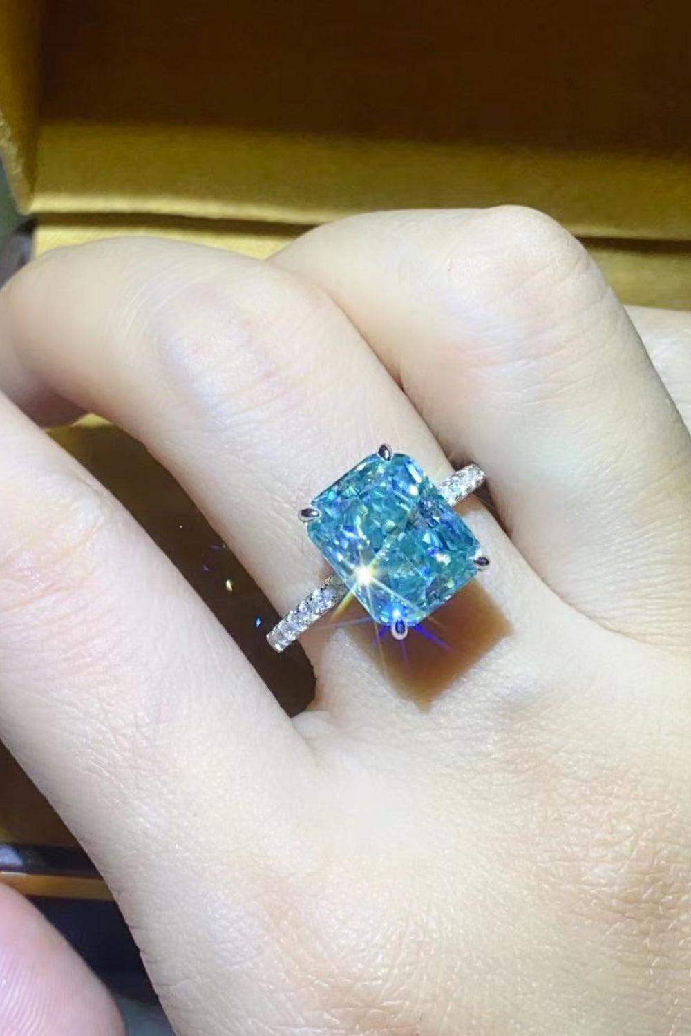 2 Carat Moissanite Ring BLUE ZONE PLANET