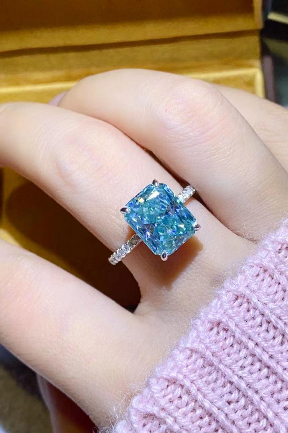 2 Carat Moissanite Ring BLUE ZONE PLANET