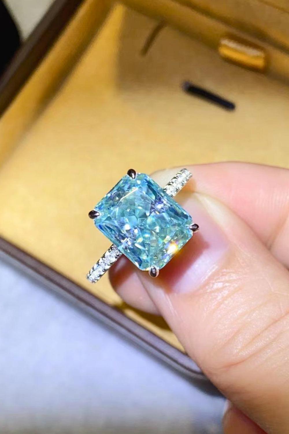 2 Carat Moissanite Ring BLUE ZONE PLANET