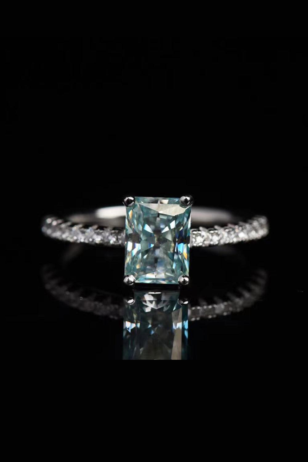 2 Carat Moissanite Ring BLUE ZONE PLANET