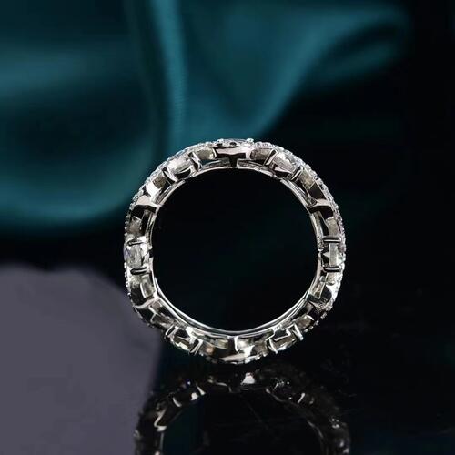 Moissanite 925 Sterling Silver Ring BLUE ZONE PLANET