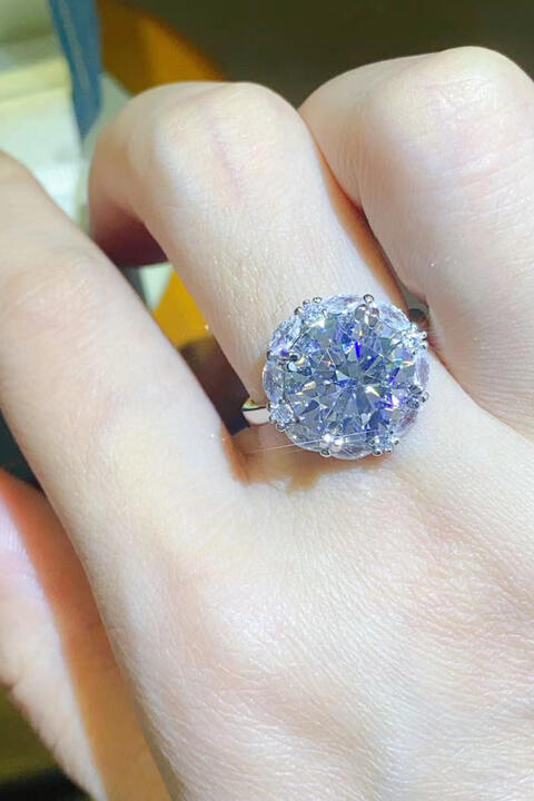 5 Carat Moissanite 925 Sterling Silver Ring BLUE ZONE PLANET