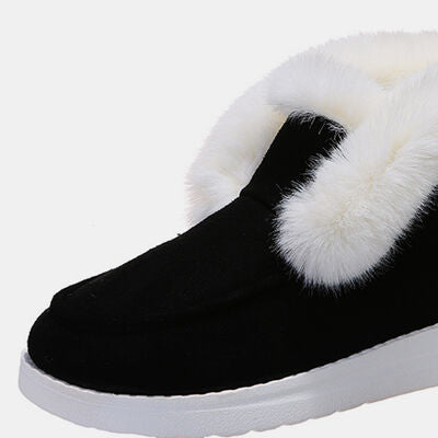 Blue Zone Planet |  Furry Suede Snow Boots BLUE ZONE PLANET