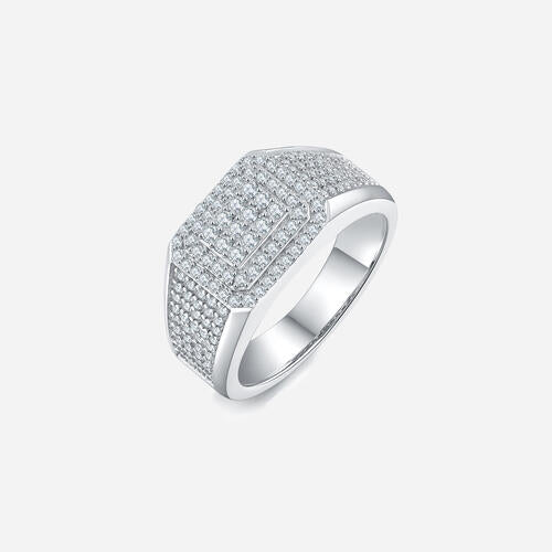 Moissanite 925 Sterling Silver Ring BLUE ZONE PLANET