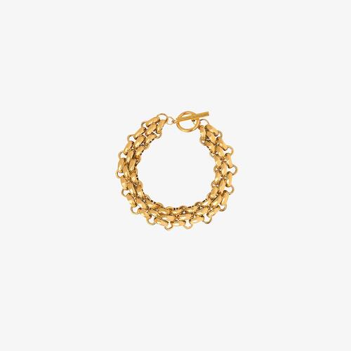 Gold-Plated Toggle Clasp Bracelet BLUE ZONE PLANET