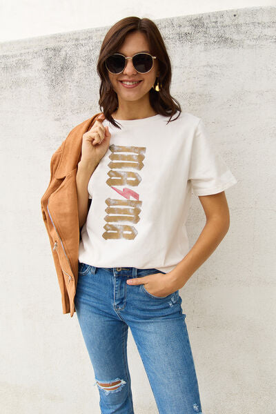 Blue Zone Planet | Simply Love Full Size MAMA Short Sleeve T-Shirt BLUE ZONE PLANET