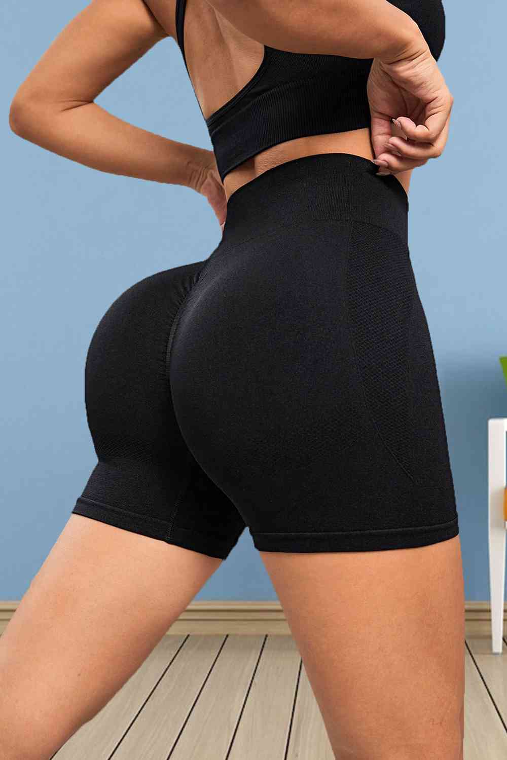 Wide Waistband Sports Shorts BLUE ZONE PLANET