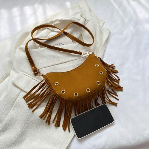 Fringe Detail Crossbody Bag BLUE ZONE PLANET