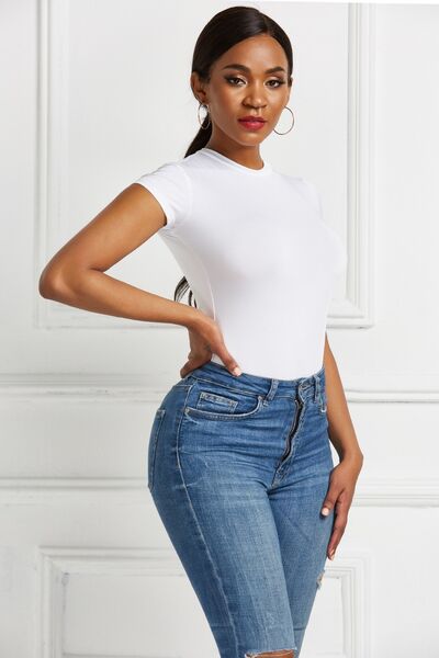 Blue Zone Planet | Round Neck Short Sleeve Bodysuit BLUE ZONE PLANET