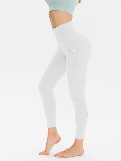Wide Waistband Sports Leggings BLUE ZONE PLANET