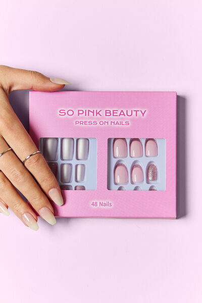 SO PINK BEAUTY Press On Nails 2 Packs Trendsi