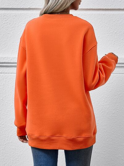 Blue Zone Planet | MERRY CHRISTMAS Round Neck Long Sleeve Sweatshirt BLUE ZONE PLANET