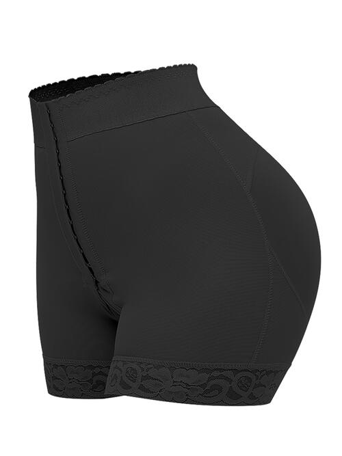 Full Size Lace Detail Hook-and-Eye Shaping Shorts BLUE ZONE PLANET