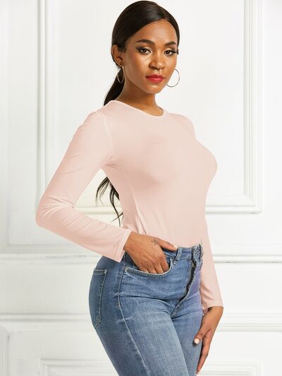 Blue Zone Planet | Round Neck Long Sleeve Bodysuit BLUE ZONE PLANET