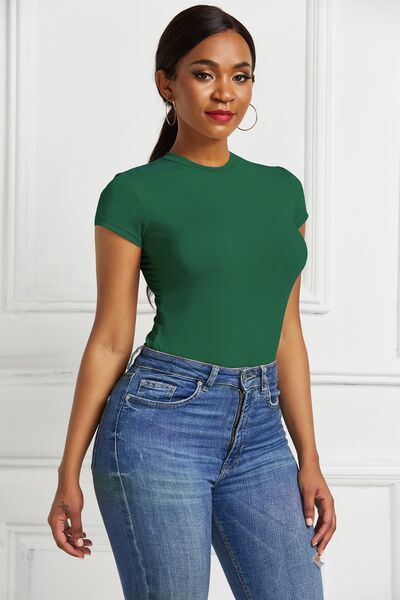 Blue Zone Planet | Round Neck Short Sleeve Bodysuit BLUE ZONE PLANET