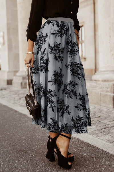 Blue Zone Planet | Embroidered High Waist Maxi Skirt BLUE ZONE PLANET