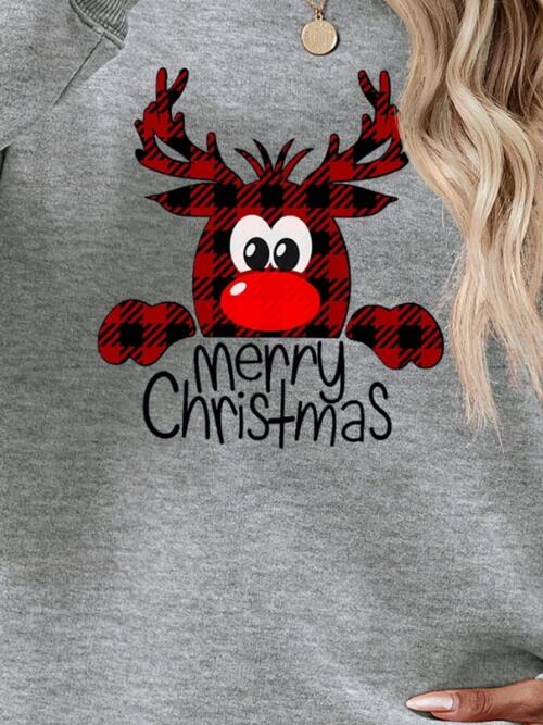 MERRY CHRISTMAS Graphic Sweatshirt BLUE ZONE PLANET