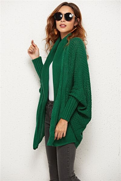 Open Front Batwing Sleeve Cardigan BLUE ZONE PLANET