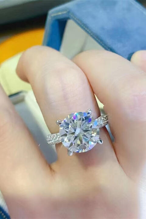 5 Carat Moissanite 925 Sterling Silver Ring BLUE ZONE PLANET