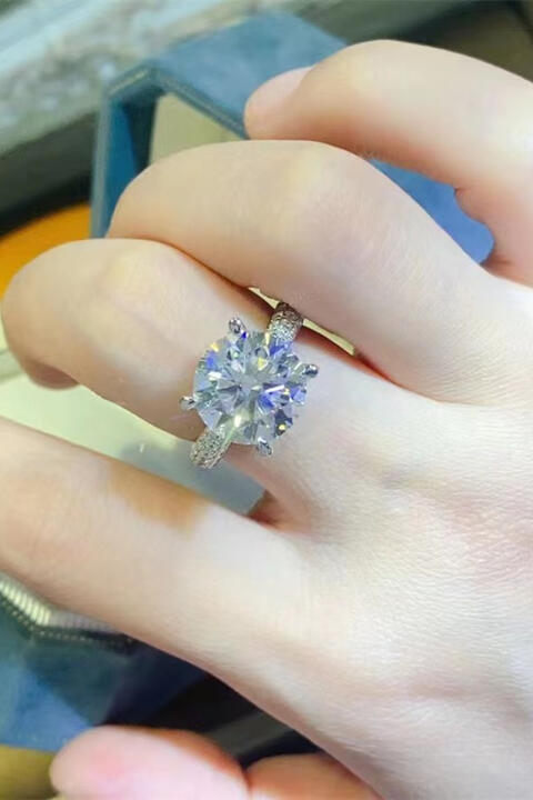 5 Carat Moissanite 925 Sterling Silver Ring BLUE ZONE PLANET
