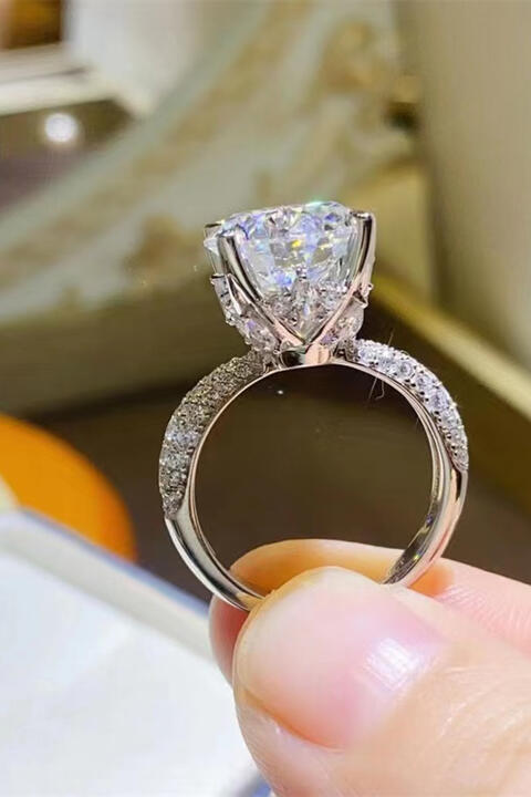 5 Carat Moissanite 925 Sterling Silver Ring BLUE ZONE PLANET