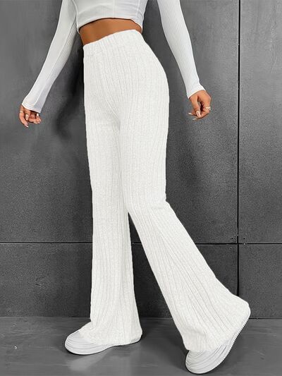 Blue Zone Planet | Ribbed High Waist Bootcut Pants BLUE ZONE PLANET