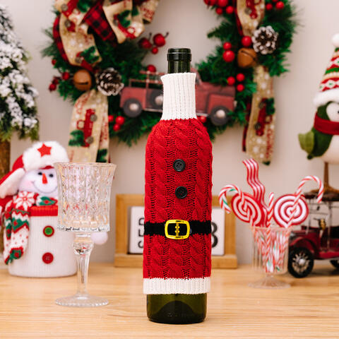 Blue Zone Planet | 2-Piece Cable-Knit Wine Bottle Covers BLUE ZONE PLANET
