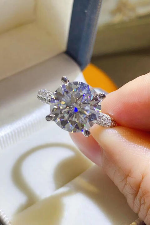 5 Carat Moissanite 925 Sterling Silver Ring BLUE ZONE PLANET