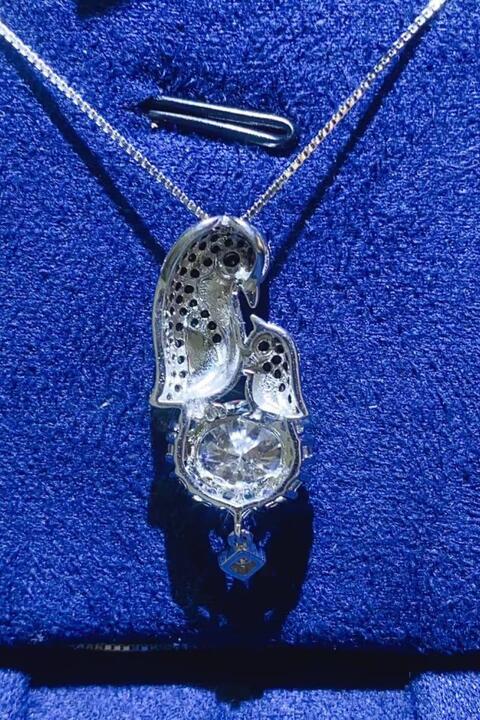2 Carat Moissanite 925 Sterling Silver Necklace BLUE ZONE PLANET