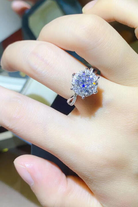 2 Carat Moissanite 925 Sterling Silver Ring BLUE ZONE PLANET