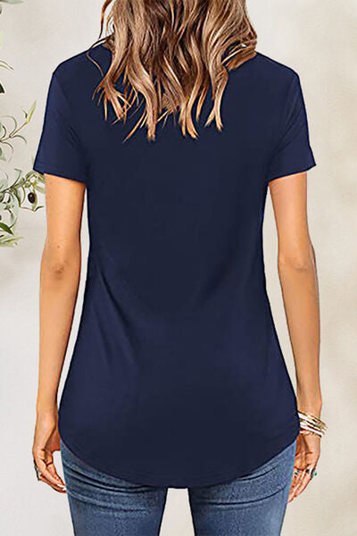 Blue Zone Planet | Crisscross Short Sleeve T-Shirt BLUE ZONE PLANET