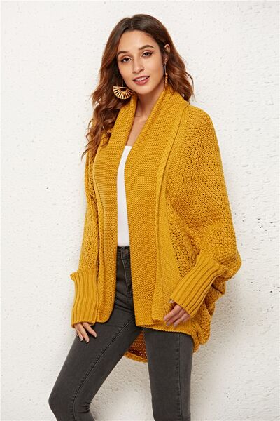 Open Front Batwing Sleeve Cardigan BLUE ZONE PLANET
