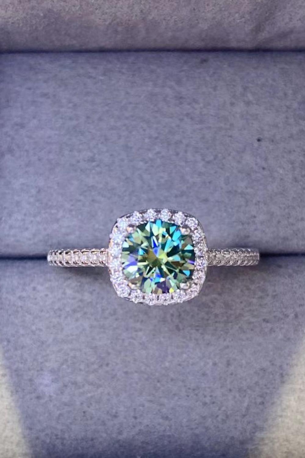 3 Carat Moissanite 18K Platinum-Plated Cluster Ring BLUE ZONE PLANET