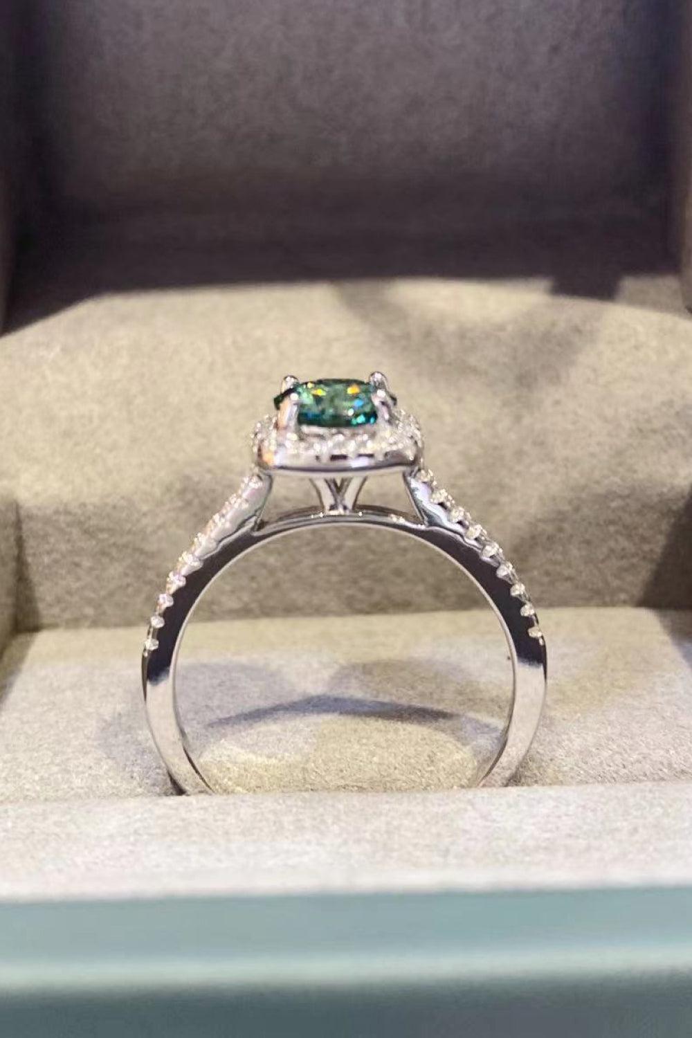3 Carat Moissanite 18K Platinum-Plated Cluster Ring BLUE ZONE PLANET