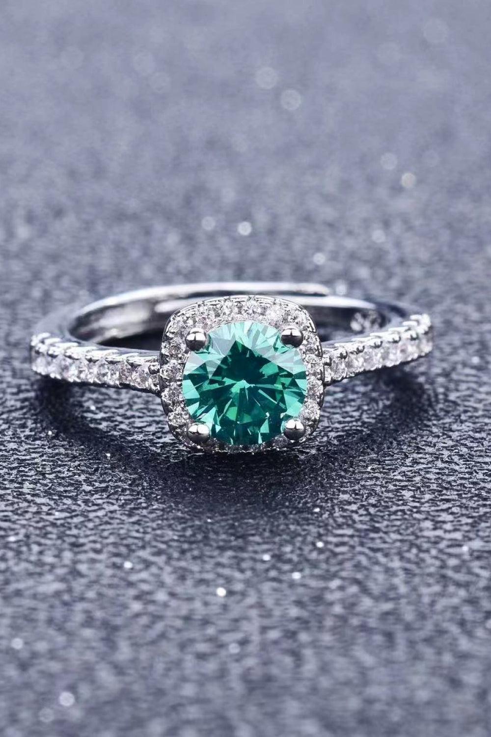 3 Carat Moissanite 18K Platinum-Plated Cluster Ring BLUE ZONE PLANET