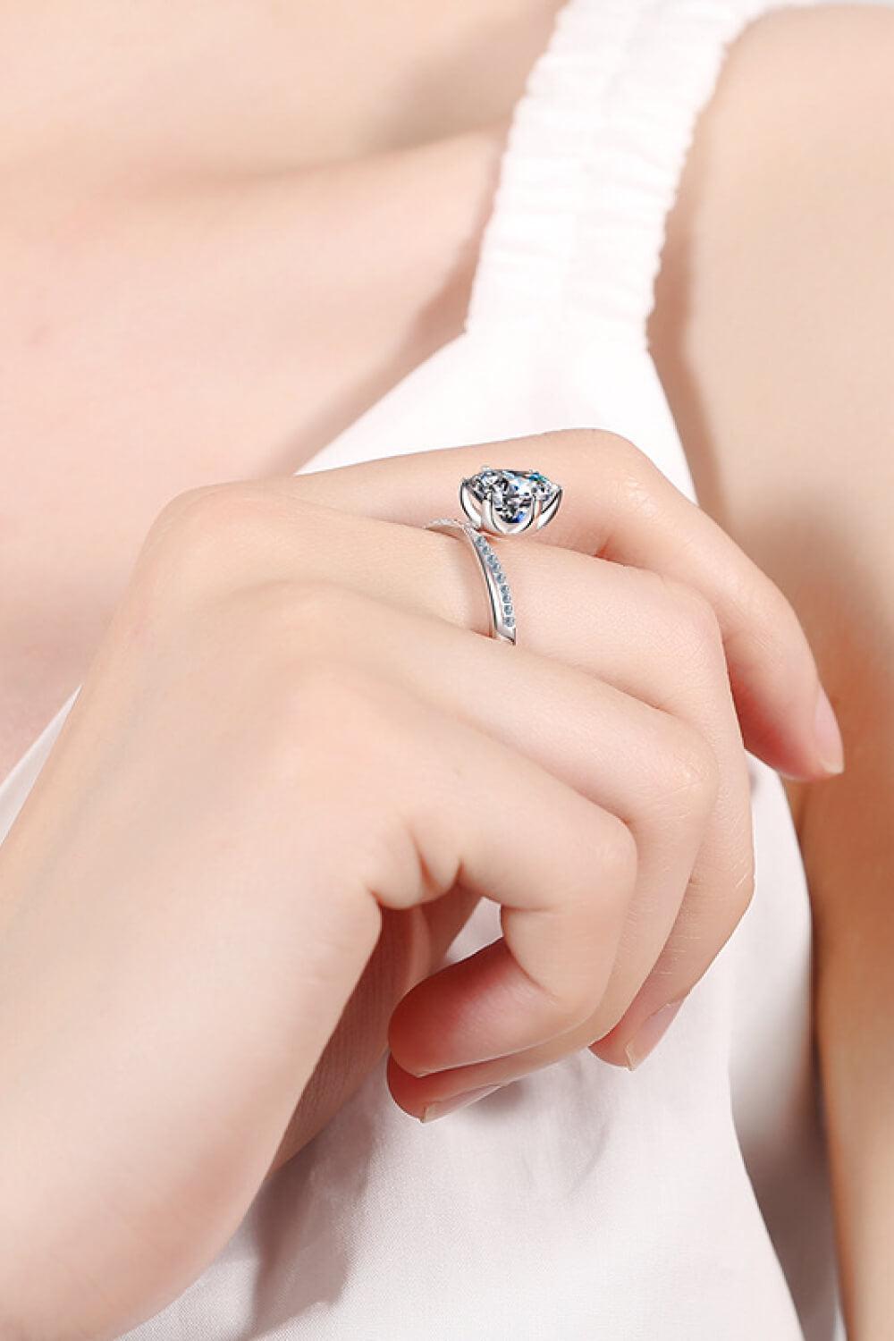 3 Carat Moissanite 6-Prong Ring BLUE ZONE PLANET