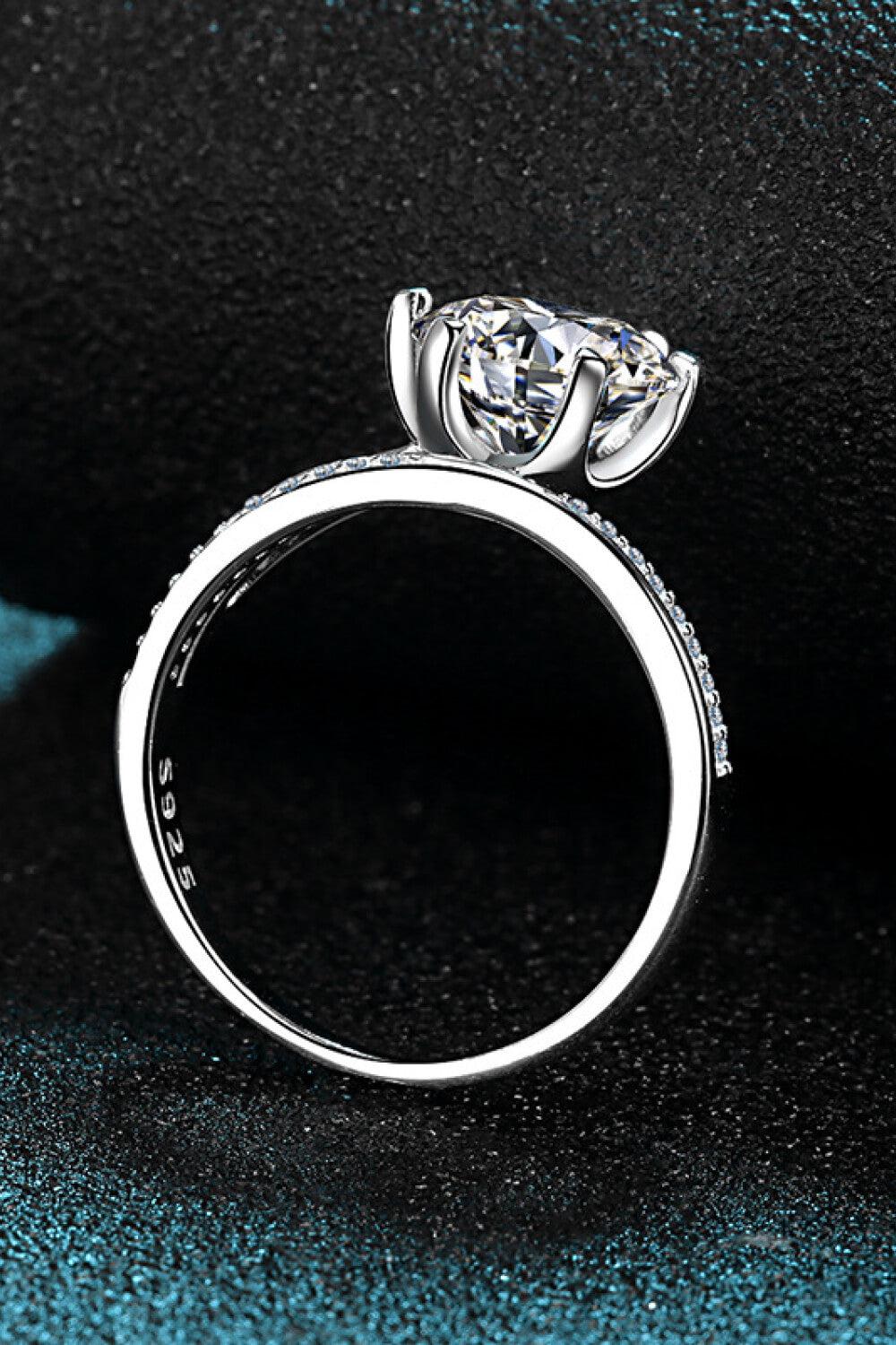 3 Carat Moissanite 6-Prong Ring BLUE ZONE PLANET