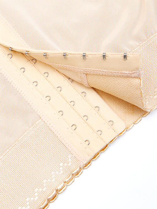 Full Size Lace Detail Hook-and-Eye Shaping Shorts BLUE ZONE PLANET