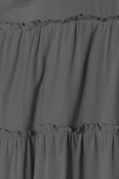Double Take Half Button Long Sleeve Ruffle Hem Blouse BLUE ZONE PLANET