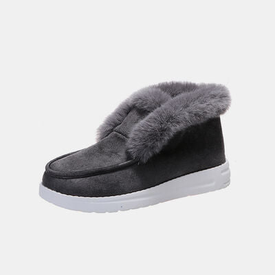 Blue Zone Planet |  Furry Suede Snow Boots BLUE ZONE PLANET