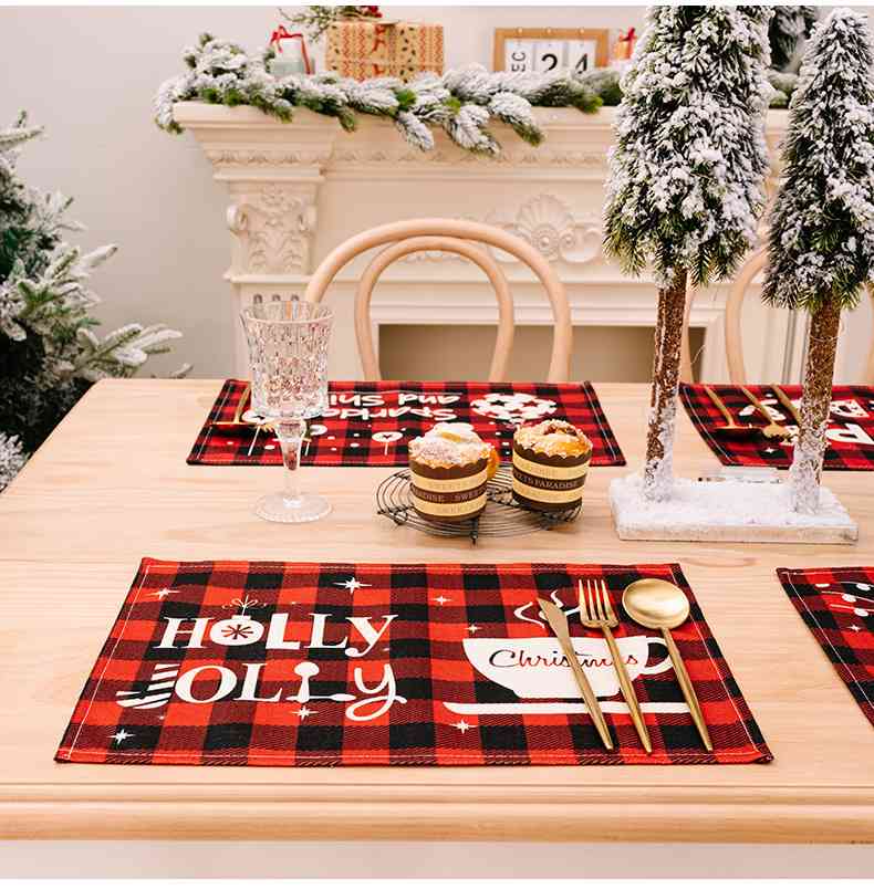 Blue Zone Planet | Assorted 2-Piece Plaid Placemats BLUE ZONE PLANET
