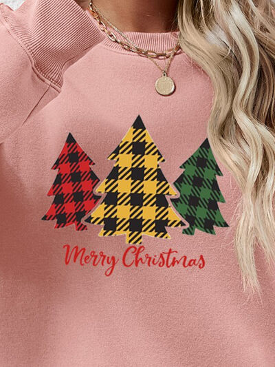 MERRY CHRISTMAS Dropped Shoulder Sweatshirt BLUE ZONE PLANET