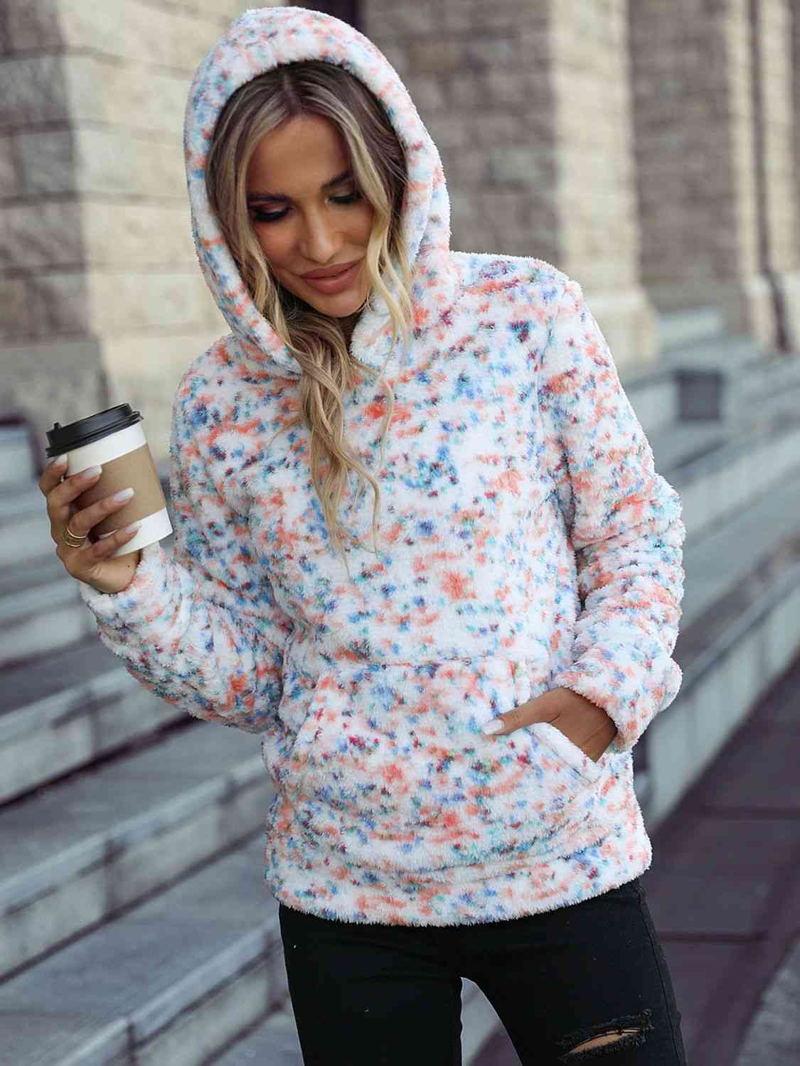 Blue Zone Planet | Teddy Hoodie with Pocket BLUE ZONE PLANET