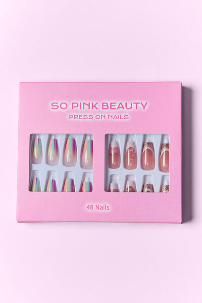 SO PINK BEAUTY Press On Nails 2 Packs Trendsi