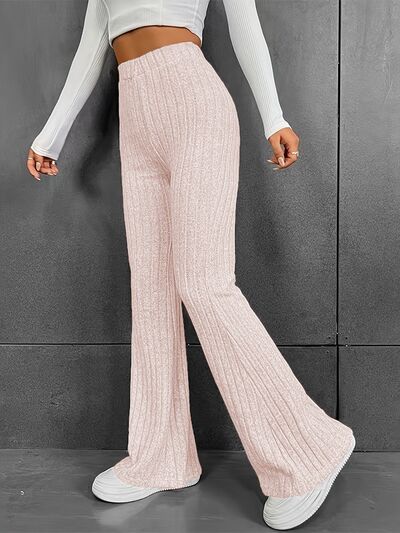 Blue Zone Planet | Ribbed High Waist Bootcut Pants BLUE ZONE PLANET