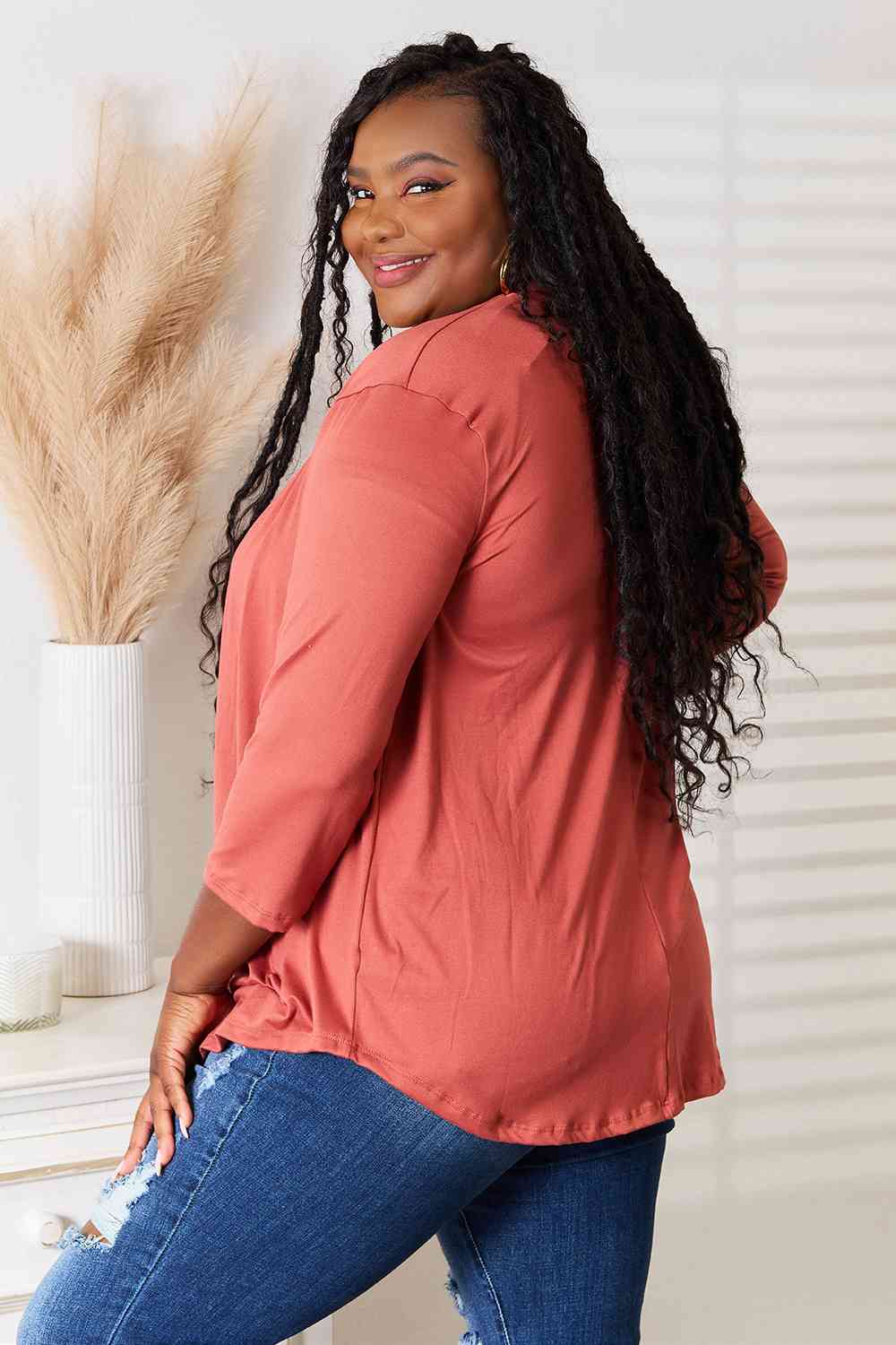 Culture Code Full Size Open Front Cardigan BLUE ZONE PLANET