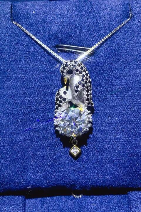 2 Carat Moissanite 925 Sterling Silver Necklace BLUE ZONE PLANET