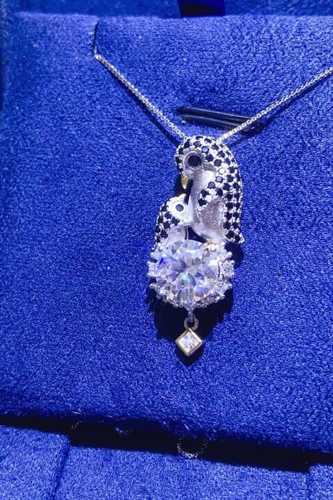 2 Carat Moissanite 925 Sterling Silver Necklace BLUE ZONE PLANET