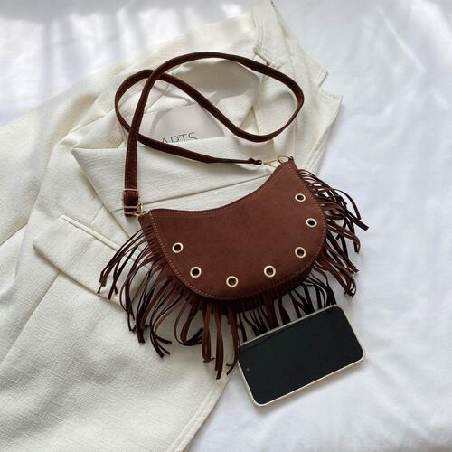 Fringe Detail Crossbody Bag BLUE ZONE PLANET