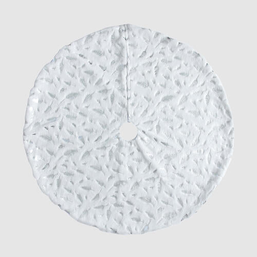 Feather Christmas Tree Skirt BLUE ZONE PLANET